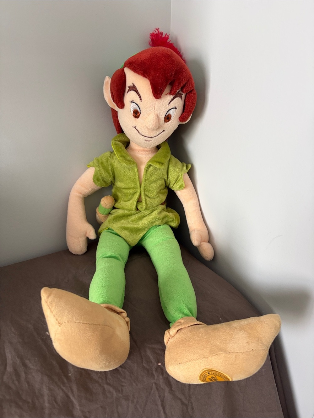 Disney Peter Pan Plush Toy in Green with Red Hair